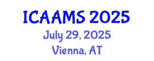 International Conference on Autonomous Agents and Multiagent Systems (ICAAMS) July 29, 2025 - Vienna, Austria