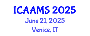 International Conference on Autonomous Agents and Multiagent Systems (ICAAMS) June 21, 2025 - Venice, Italy
