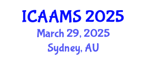 International Conference on Autonomous Agents and Multiagent Systems (ICAAMS) March 29, 2025 - Sydney, Australia