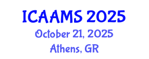 International Conference on Autonomous Agents and Multiagent Systems (ICAAMS) October 21, 2025 - Athens, Greece