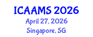 International Conference on Autonomous Agents and Multiagent Systems (ICAAMS) April 27, 2026 - Singapore, Singapore International Conference on Autonomous Agents and Multiagent Systems (ICAAMS) April 27, 2026 - Singapore, Singapore
