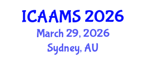 International Conference on Autonomous Agents and Multiagent Systems (ICAAMS) March 29, 2026 - Sydney, Australia