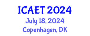 International Conference on Aviation Engineering and Technology (ICAET) July 18, 2024 - Copenhagen, Denmark