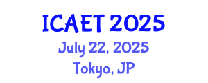 International Conference on Aviation Engineering and Technology (ICAET) July 22, 2025 - Tokyo, Japan