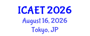 International Conference on Aviation Engineering and Technology (ICAET) August 16, 2026 - Tokyo, Japan