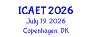 International Conference on Aviation Engineering and Technology (ICAET) July 19, 2026 - Copenhagen, Denmark