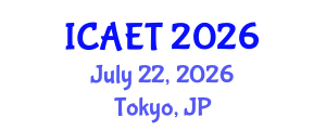 International Conference on Aviation Engineering and Technology (ICAET) July 22, 2026 - Tokyo, Japan