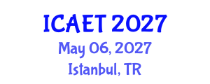 International Conference on Aviation Engineering and Technology (ICAET) May 06, 2027 - Istanbul, Turkey International Conference on Aviation Engineering and Technology (ICAET) May 06, 2027 - Istanbul, Turkey