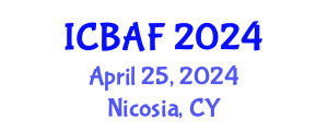 International Conference on Banking, Accounting and Finance (ICBAF) April 25, 2024 - Nicosia, Cyprus