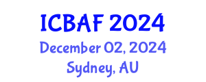 International Conference on Banking, Accounting and Finance (ICBAF) December 02, 2024 - Sydney, Australia