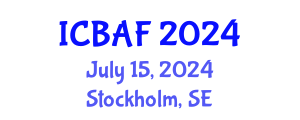 International Conference on Banking, Accounting and Finance (ICBAF) July 15, 2024 - Stockholm, Sweden