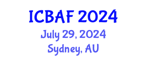 International Conference on Banking, Accounting and Finance (ICBAF) July 29, 2024 - Sydney, Australia