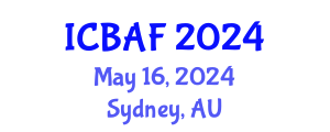 International Conference on Banking, Accounting and Finance (ICBAF) May 16, 2024 - Sydney, Australia
