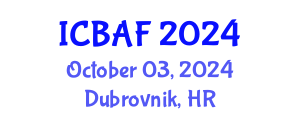 International Conference on Banking, Accounting and Finance (ICBAF) October 03, 2024 - Dubrovnik, Croatia