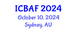 International Conference on Banking, Accounting and Finance (ICBAF) October 10, 2024 - Sydney, Australia