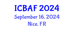 International Conference on Banking, Accounting and Finance (ICBAF) September 16, 2024 - Nice, France