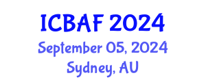 International Conference on Banking, Accounting and Finance (ICBAF) September 05, 2024 - Sydney, Australia