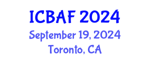 International Conference on Banking, Accounting and Finance (ICBAF) September 19, 2024 - Toronto, Canada