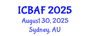 International Conference on Banking, Accounting and Finance (ICBAF) August 30, 2025 - Sydney, Australia