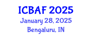 International Conference on Banking, Accounting and Finance (ICBAF) January 28, 2025 - Bengaluru, India