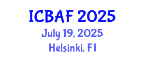 International Conference on Banking, Accounting and Finance (ICBAF) July 19, 2025 - Helsinki, Finland