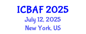 International Conference on Banking, Accounting and Finance (ICBAF) July 12, 2025 - New York, United States