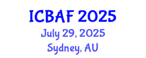 International Conference on Banking, Accounting and Finance (ICBAF) July 29, 2025 - Sydney, Australia