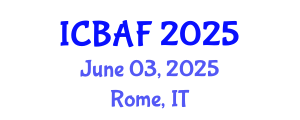 International Conference on Banking, Accounting and Finance (ICBAF) June 03, 2025 - Rome, Italy