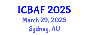 International Conference on Banking, Accounting and Finance (ICBAF) March 29, 2025 - Sydney, Australia