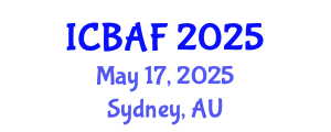 International Conference on Banking, Accounting and Finance (ICBAF) May 17, 2025 - Sydney, Australia