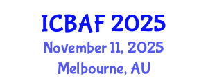 International Conference on Banking, Accounting and Finance (ICBAF) November 11, 2025 - Melbourne, Australia