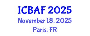 International Conference on Banking, Accounting and Finance (ICBAF) November 18, 2025 - Paris, France