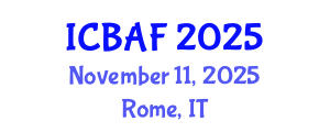 International Conference on Banking, Accounting and Finance (ICBAF) November 11, 2025 - Rome, Italy