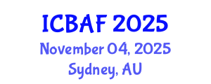 International Conference on Banking, Accounting and Finance (ICBAF) November 04, 2025 - Sydney, Australia