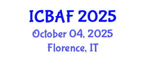 International Conference on Banking, Accounting and Finance (ICBAF) October 04, 2025 - Florence, Italy