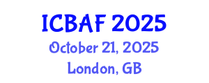 International Conference on Banking, Accounting and Finance (ICBAF) October 21, 2025 - London, United Kingdom