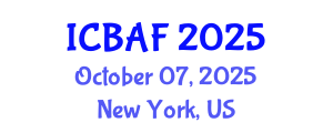International Conference on Banking, Accounting and Finance (ICBAF) October 07, 2025 - New York, United States