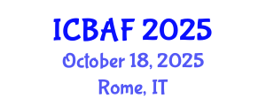International Conference on Banking, Accounting and Finance (ICBAF) October 18, 2025 - Rome, Italy