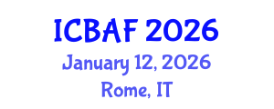 International Conference on Banking, Accounting and Finance (ICBAF) January 12, 2026 - Rome, Italy International Conference on Banking, Accounting and Finance (ICBAF) January 12, 2026 - Rome, Italy