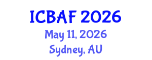 International Conference on Banking, Accounting and Finance (ICBAF) May 11, 2026 - Sydney, Australia International Conference on Banking, Accounting and Finance (ICBAF) May 11, 2026 - Sydney, Australia