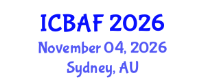 International Conference on Banking, Accounting and Finance (ICBAF) November 04, 2026 - Sydney, Australia International Conference on Banking, Accounting and Finance (ICBAF) November 04, 2026 - Sydney, Australia