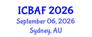 International Conference on Banking, Accounting and Finance (ICBAF) September 06, 2026 - Sydney, Australia International Conference on Banking, Accounting and Finance (ICBAF) September 06, 2026 - Sydney, Australia