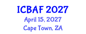 International Conference on Banking, Accounting and Finance (ICBAF) April 15, 2027 - Cape Town, South Africa International Conference on Banking, Accounting and Finance (ICBAF) April 15, 2027 - Cape Town, South Africa