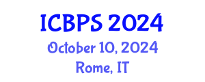 International Conference on Behavioral and Psychological Sciences (ICBPS) October 10, 2024 - Rome, Italy