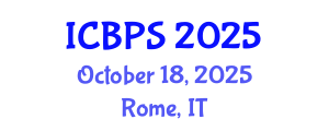 International Conference on Behavioral and Psychological Sciences (ICBPS) October 18, 2025 - Rome, Italy