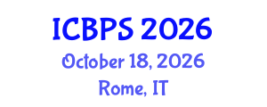 International Conference on Behavioral and Psychological Sciences (ICBPS) October 18, 2026 - Rome, Italy