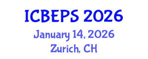 International Conference on Behavioral, Educational and Psychological Sciences (ICBEPS) January 14, 2026 - Zurich, Switzerland