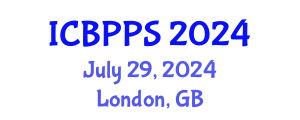 International Conference on Behavioral, Psychological and Political Sciences (ICBPPS) July 29, 2024 - London, United Kingdom