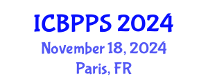International Conference on Behavioral, Psychological and Political Sciences (ICBPPS) November 18, 2024 - Paris, France