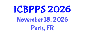 International Conference on Behavioral, Psychological and Political Sciences (ICBPPS) November 18, 2026 - Paris, France